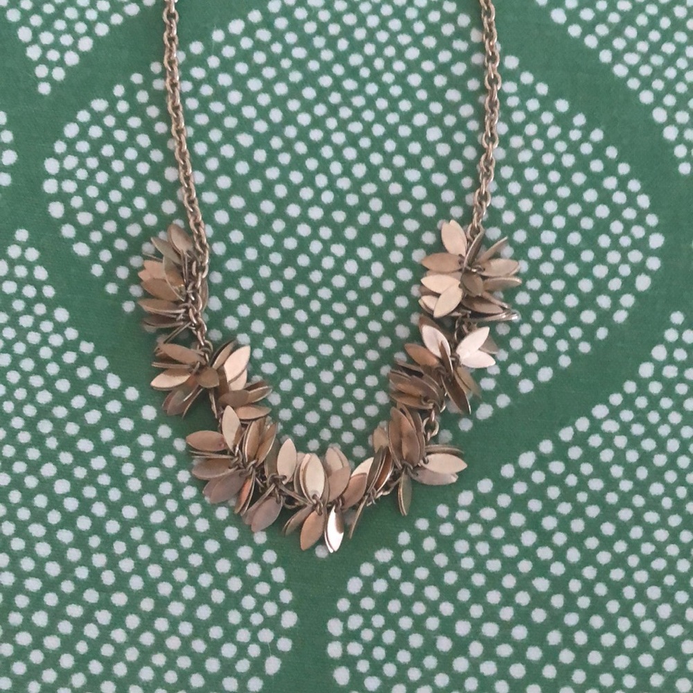 J Crew gold leaf necklace
